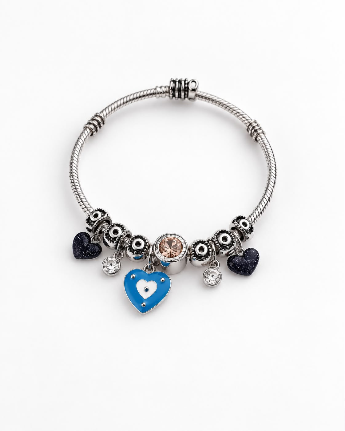 Bracelete Aço Coração 40-01781