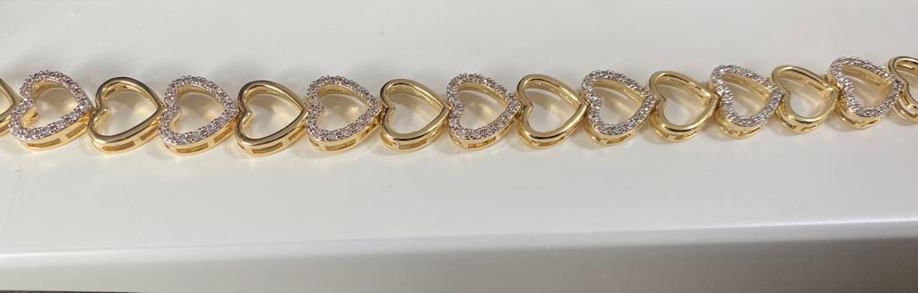 Pulseira Coração Duplo 6148 JCH