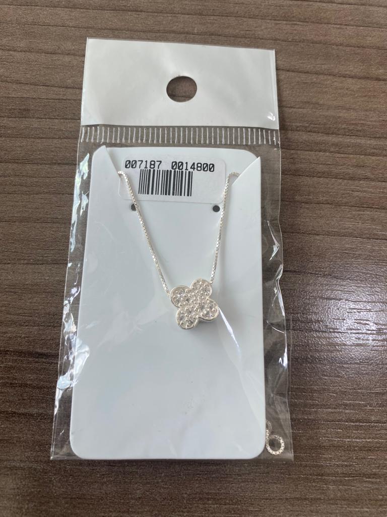 Gargantilha Prata Flor 7187 JCH